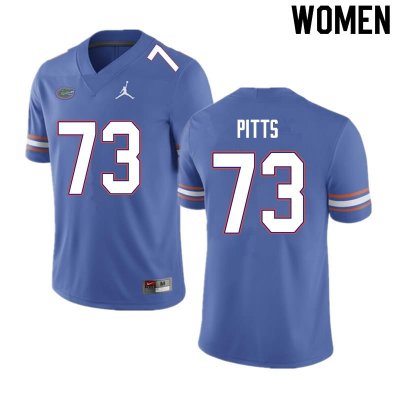 Women's Florida Gators #73 Mark Pitts NCAA Nike Blue Authentic Stitched College Football Jersey EBI1162CC